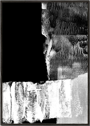 Black White Brushmark Abstract #4