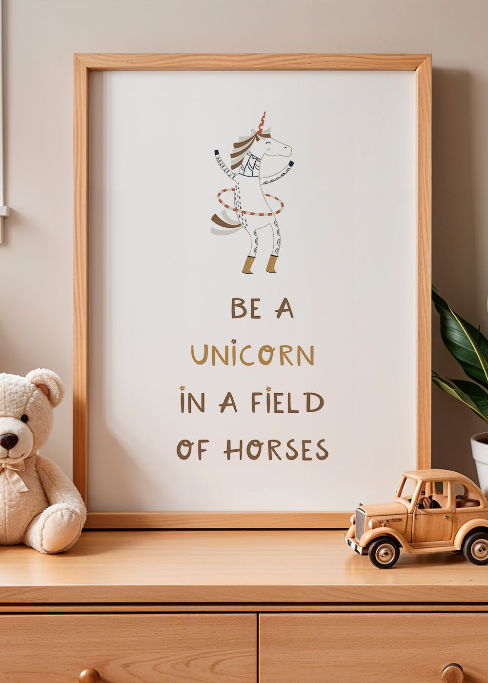 Be a Unicorn in a field of horses Quote white