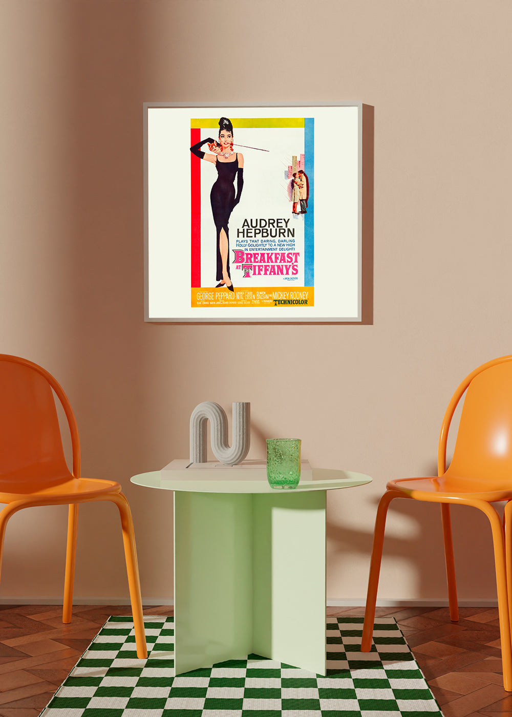 Audrey Hepburn Breakfast at Tiffanys 1961 film poster - Square