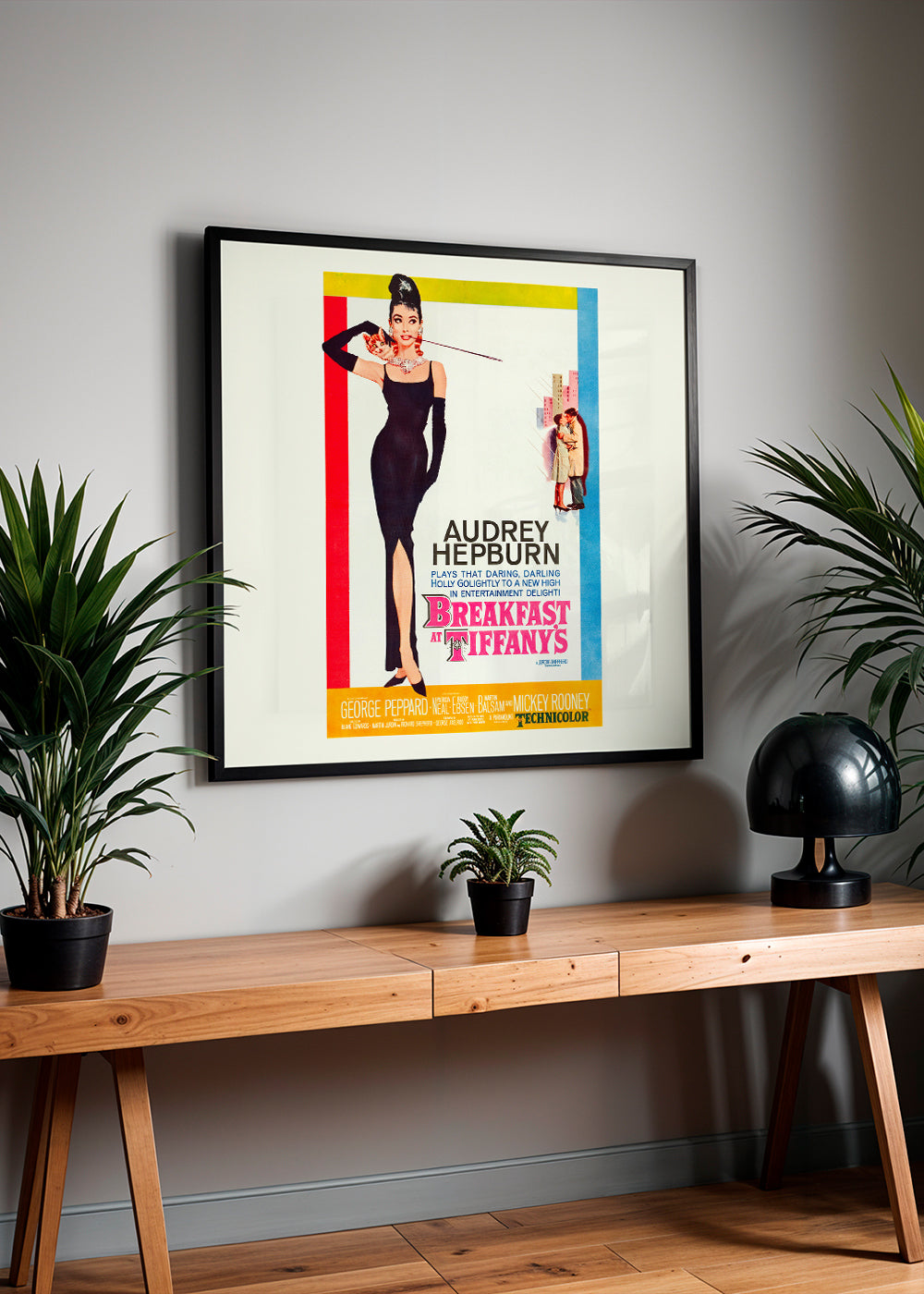 Audrey Hepburn Breakfast at Tiffanys 1961 film poster - Square