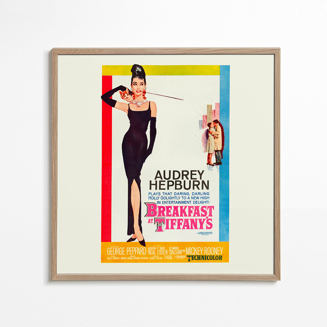 Audrey Hepburn Breakfast at Tiffanys 1961 film poster - Square