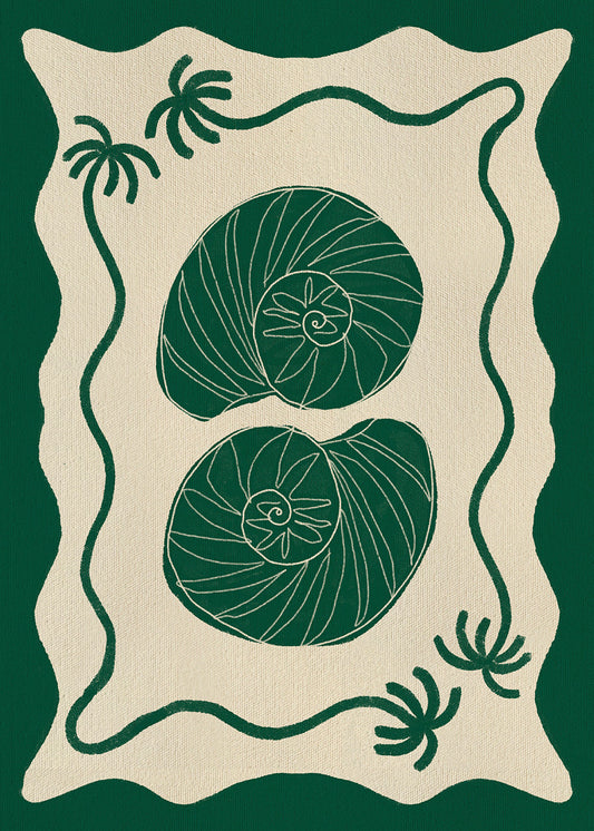 Illustration Green Seashell Stories_bf
