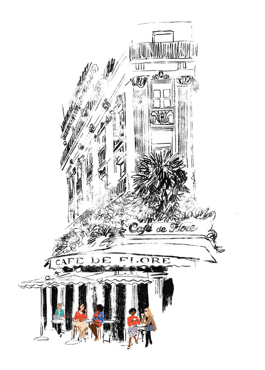 Illustration Café de Flore Paris_bf